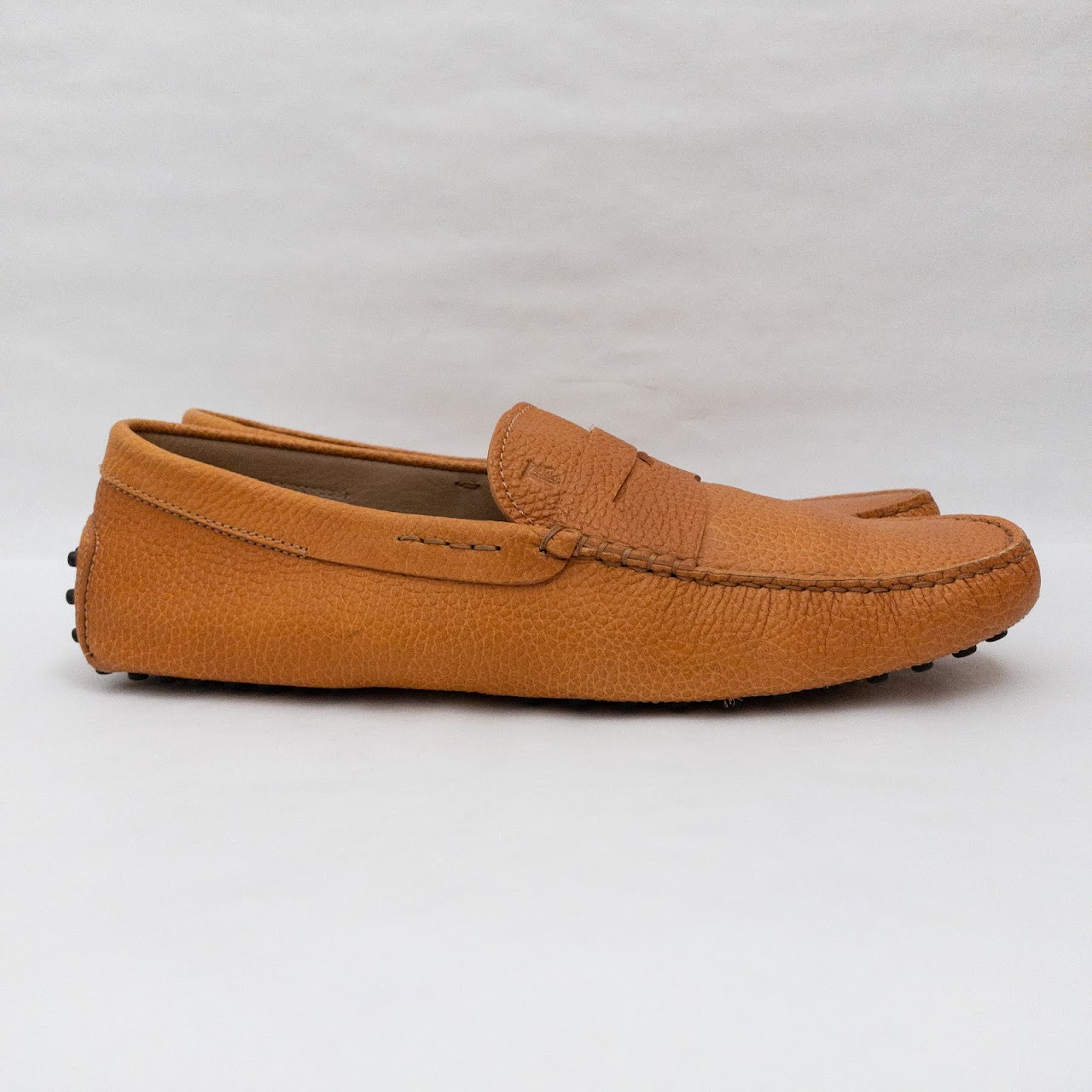 Tod's Orange Leather Driving Mocs