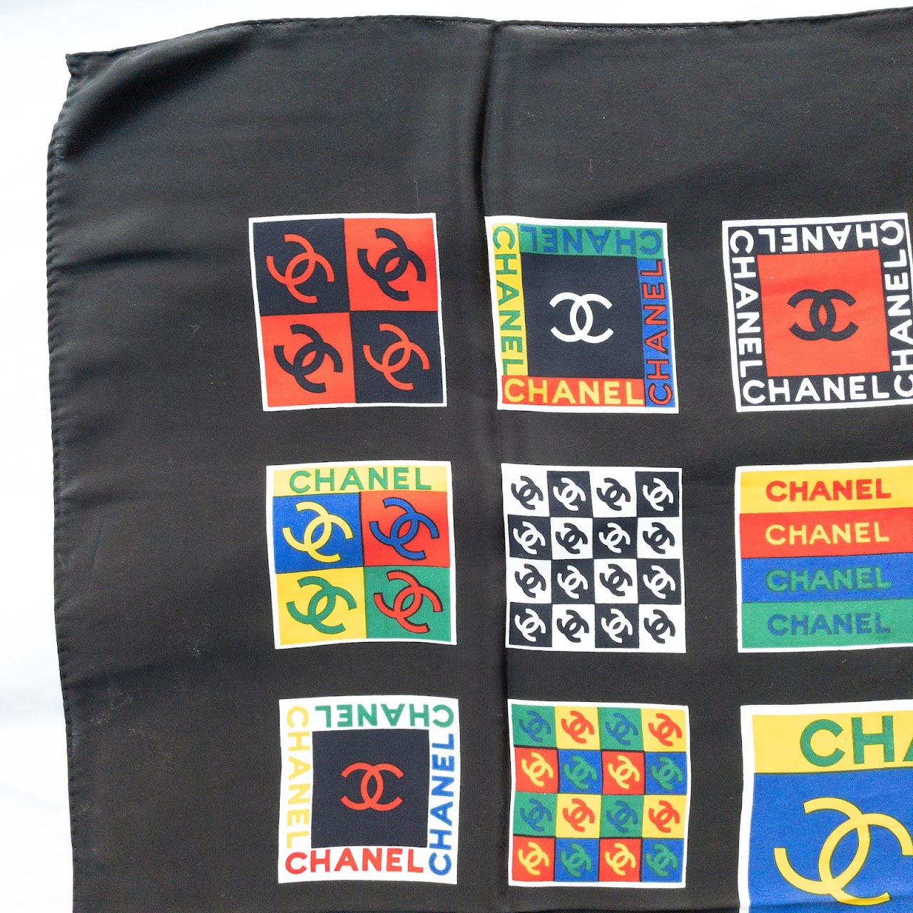 Chanel Vintage Logo Silk Scarf