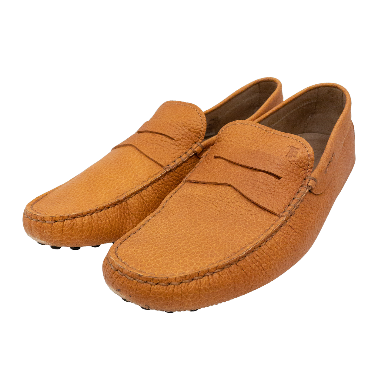 Tod's Orange Leather Driving Mocs