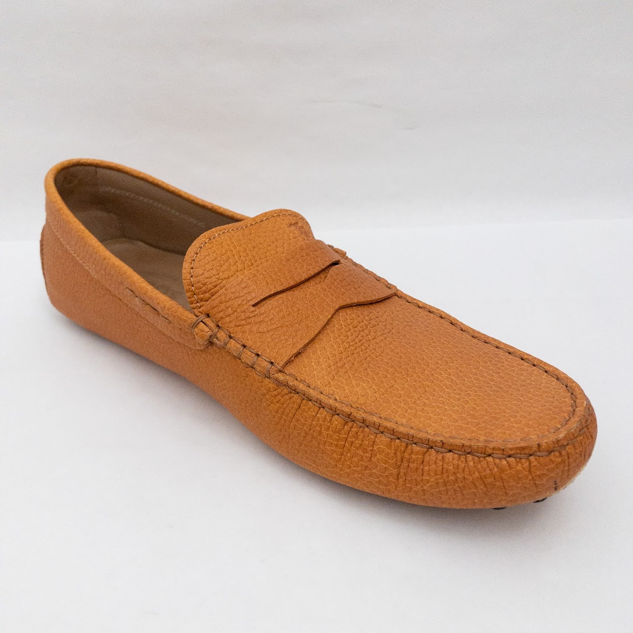 Tod's Orange Leather Driving Mocs