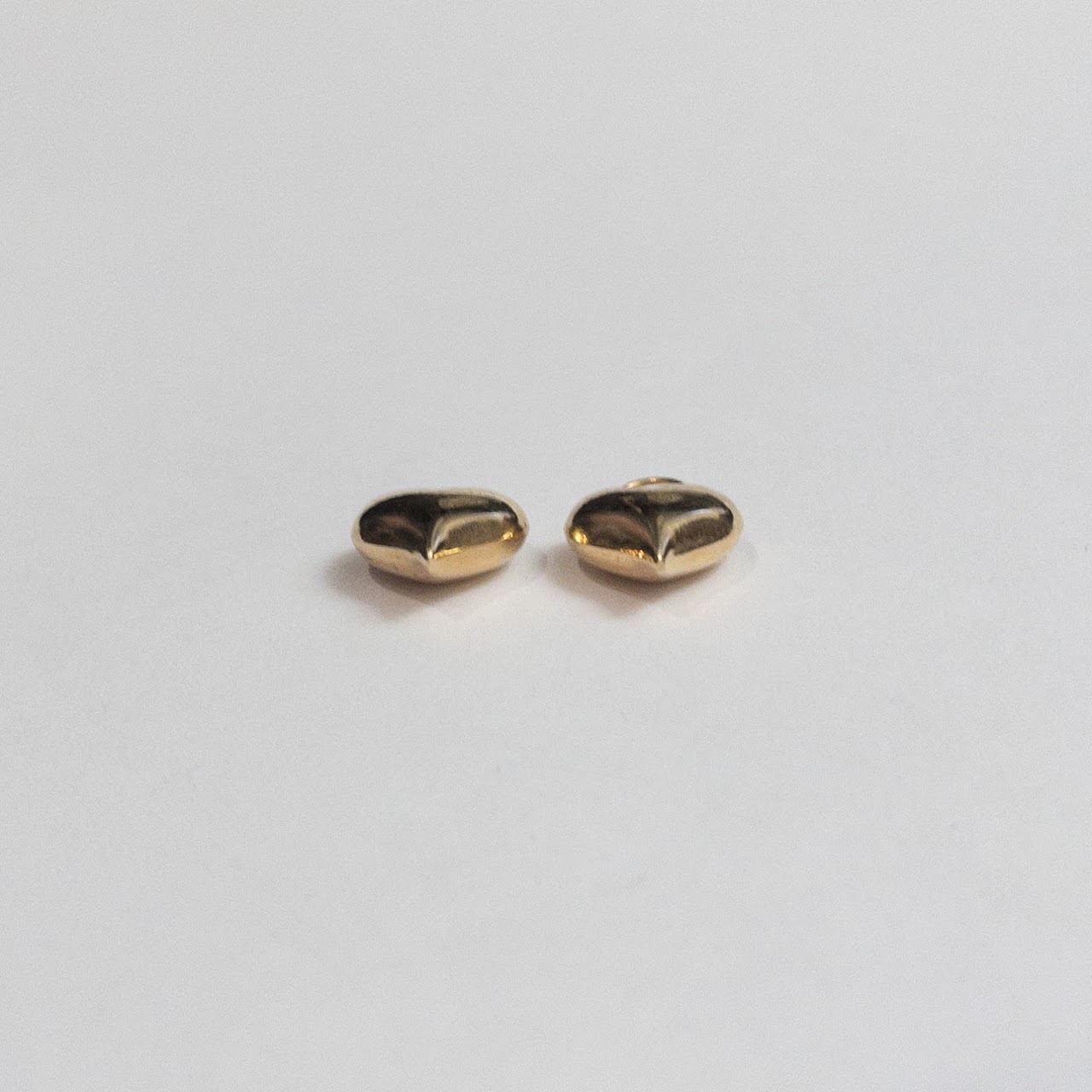 14K Gold Heart Charms Pair