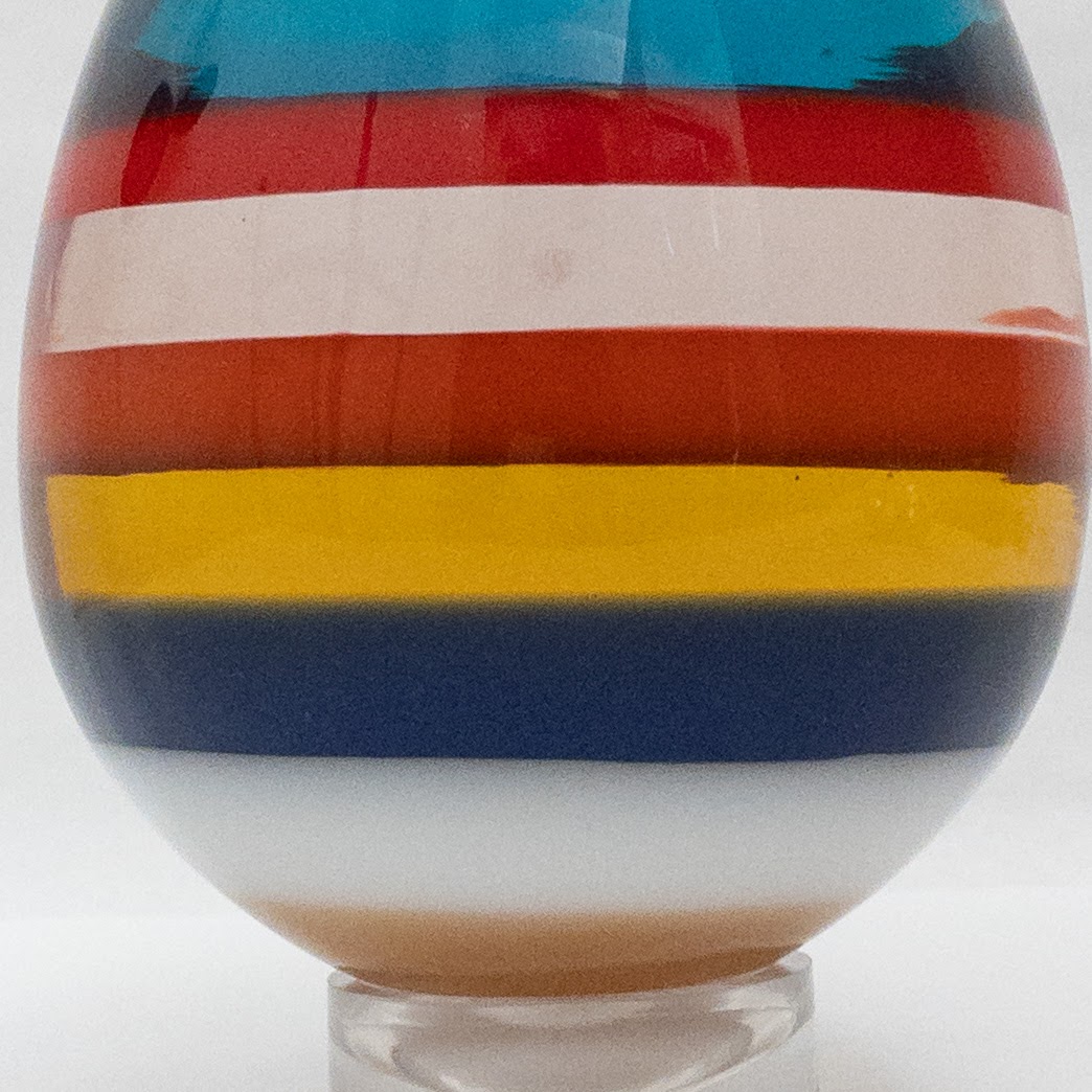 Decorative Color Banded Egg