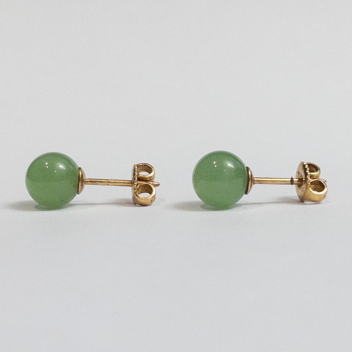 14K Gold & Jade Earrings