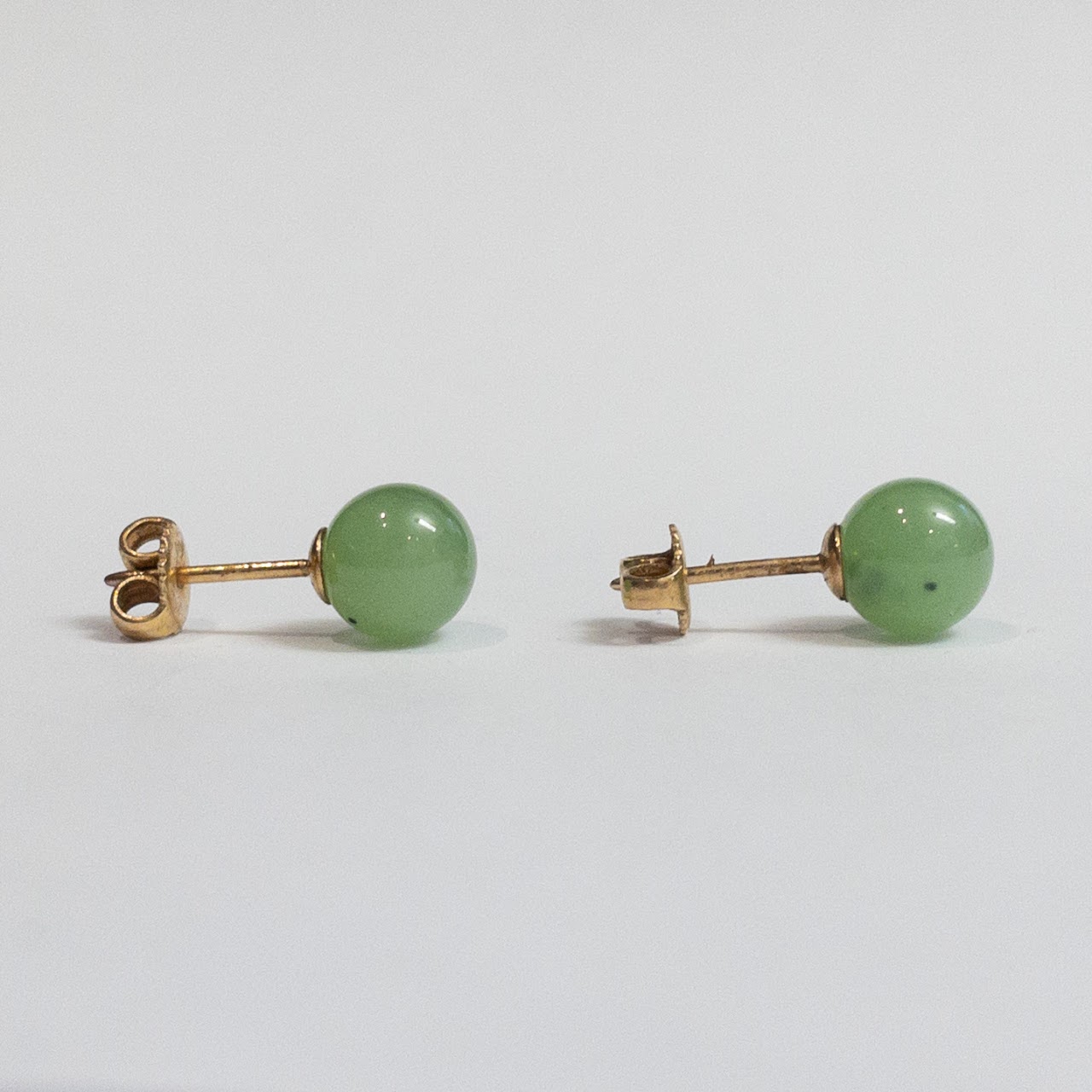 14K Gold & Jade Earrings