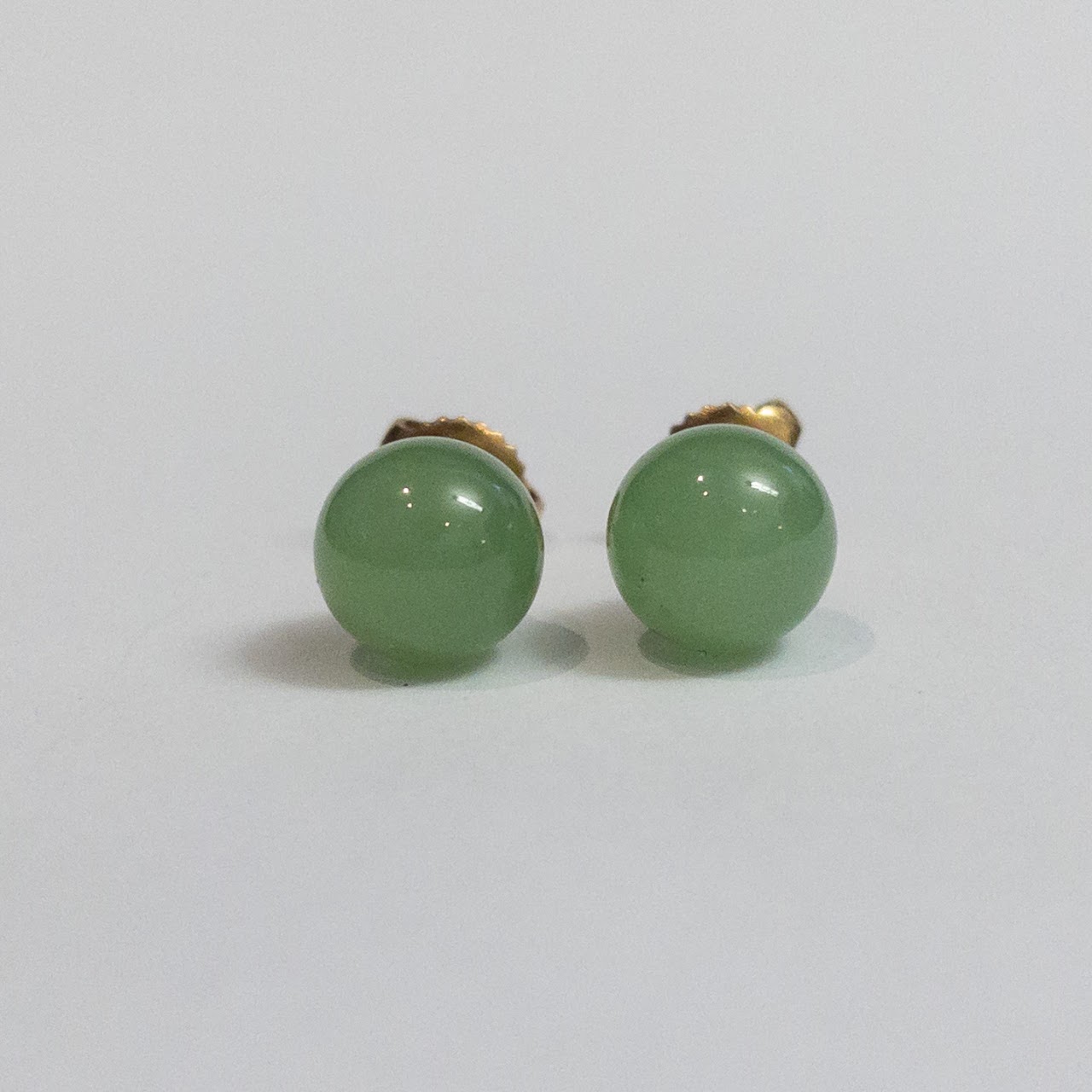 14K Gold & Jade Earrings