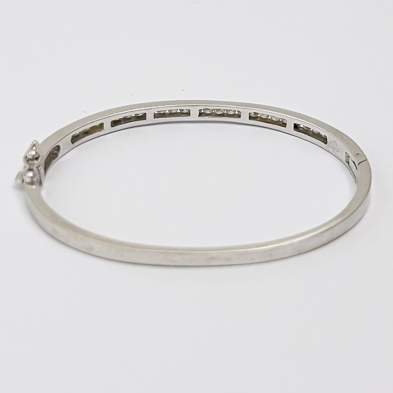 14K White Gold and Diamond Bracelet