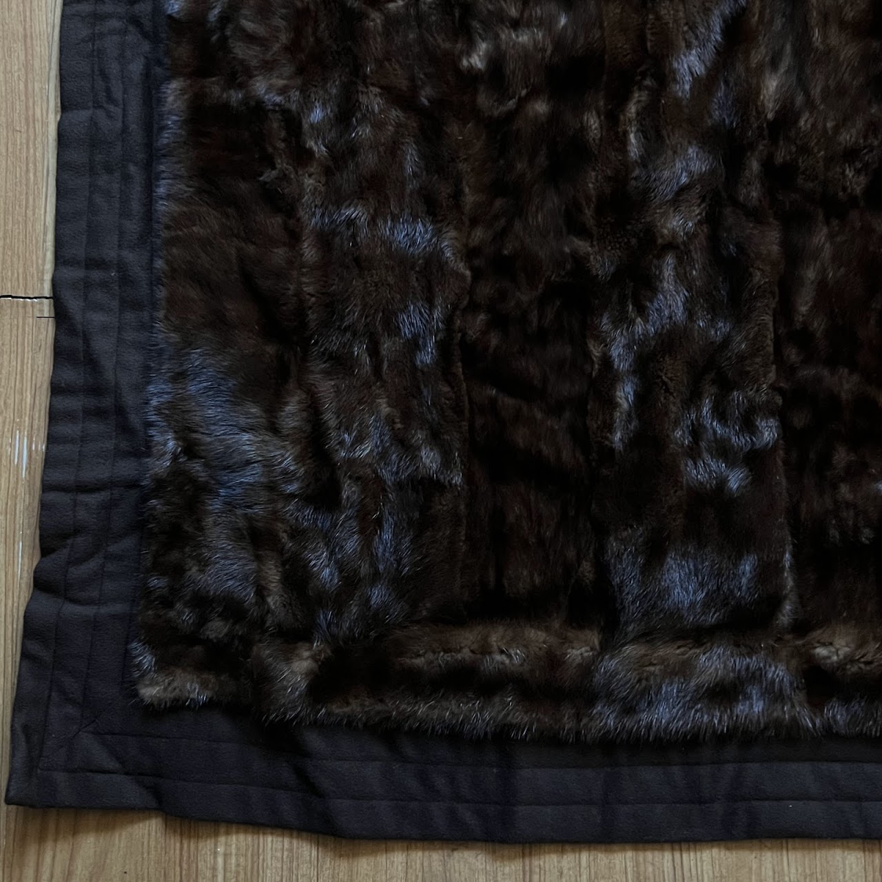 Loro Piana Cashmere and Mink Fur Throw Blanket