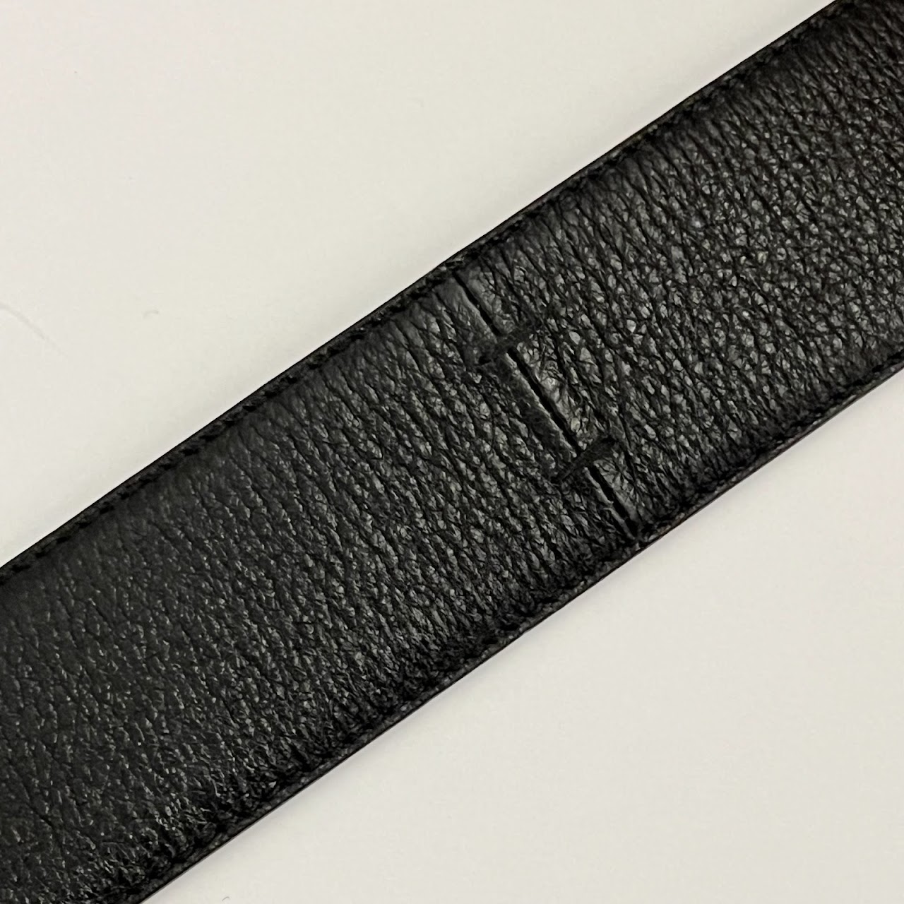 Yves Saint Laurent Rive Gauche Wide Leather Belt