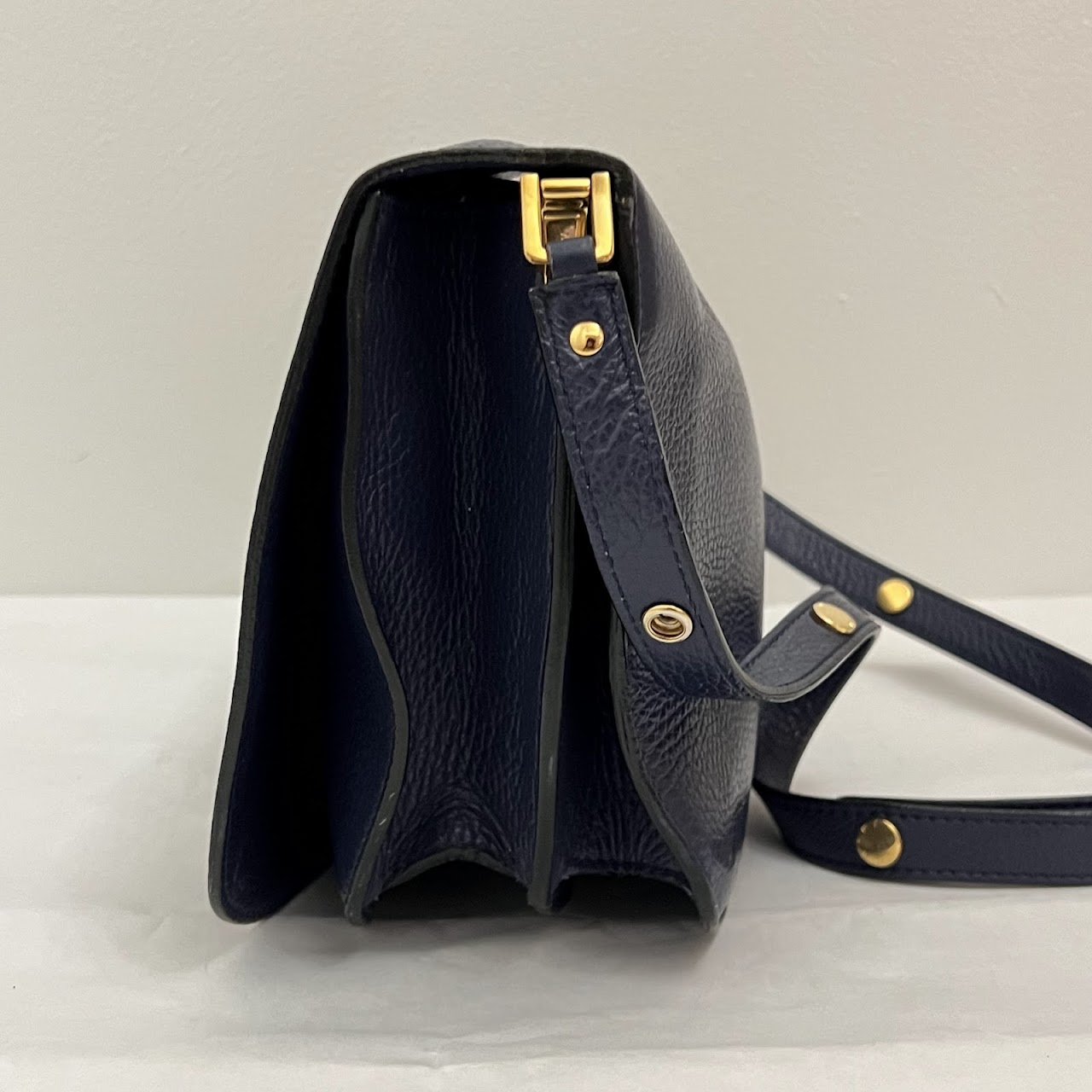 Marni Midnight Blue Leather Shoulder Bag