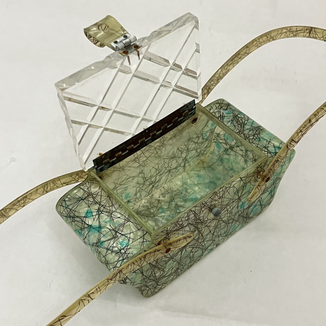 1960s Confetti Lucite Handbag