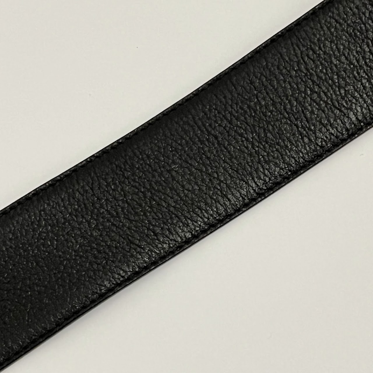 Yves Saint Laurent Rive Gauche Wide Leather Belt