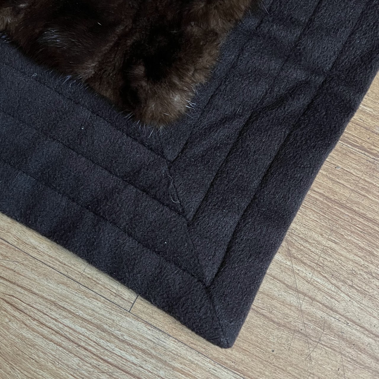 Loro Piana Cashmere and Mink Fur Throw Blanket