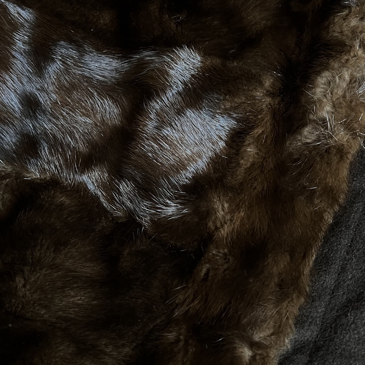 Loro Piana Cashmere and Mink Fur Throw Blanket