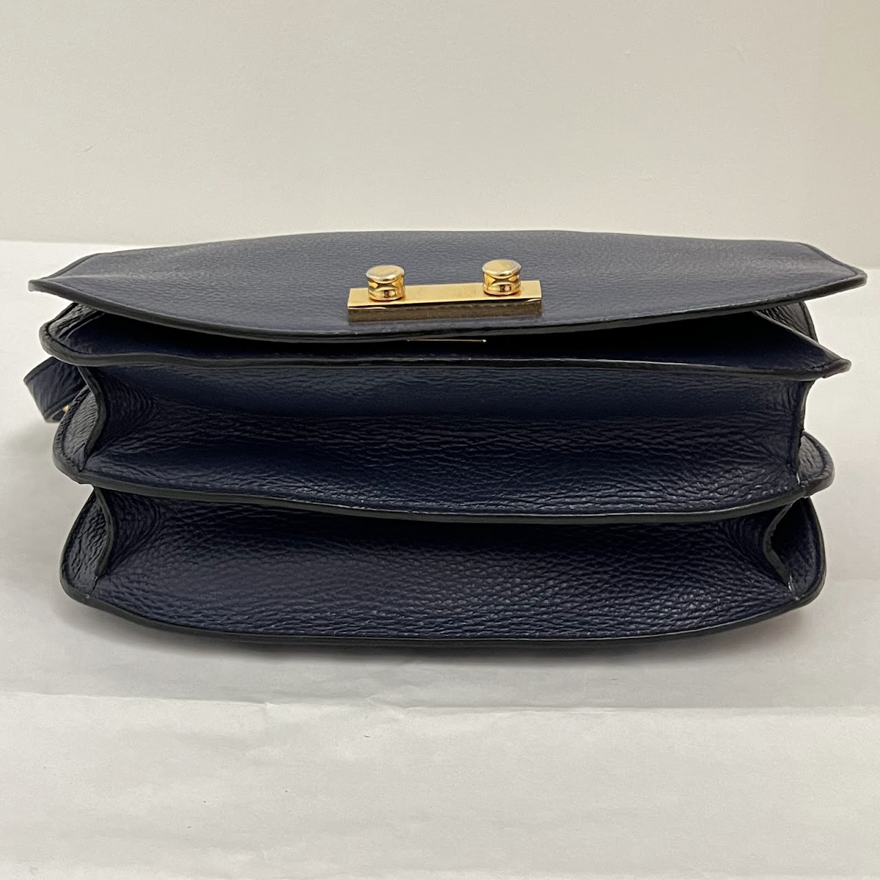 Marni Midnight Blue Leather Shoulder Bag