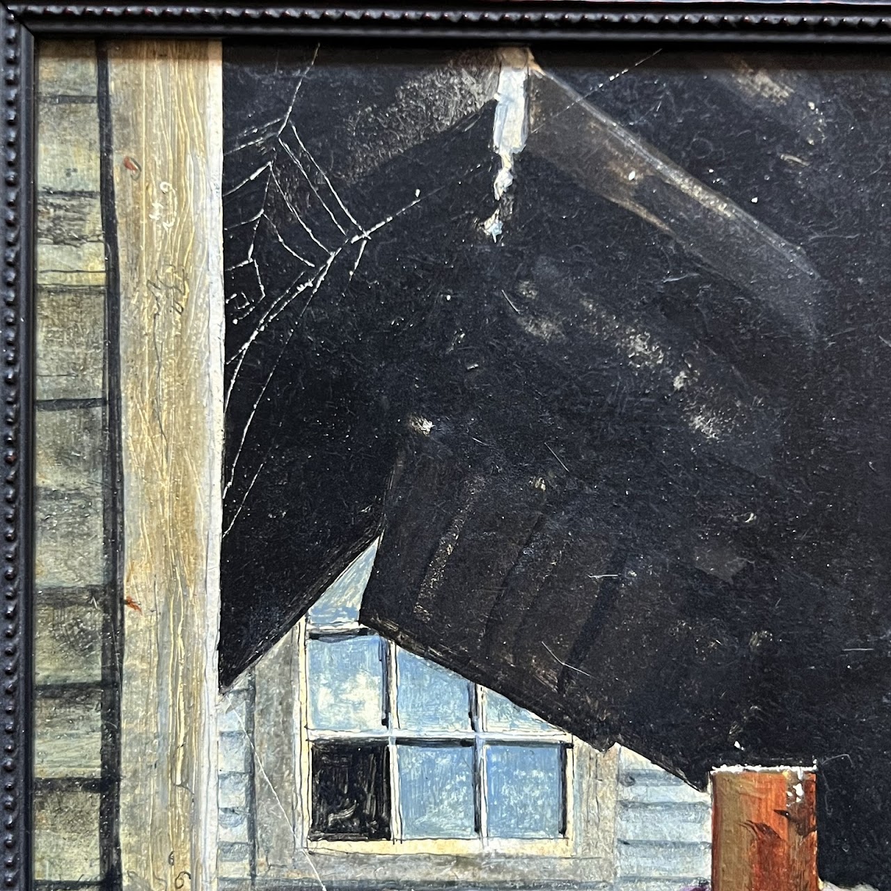 Rustic Scene Signed Oil Painting, 1969