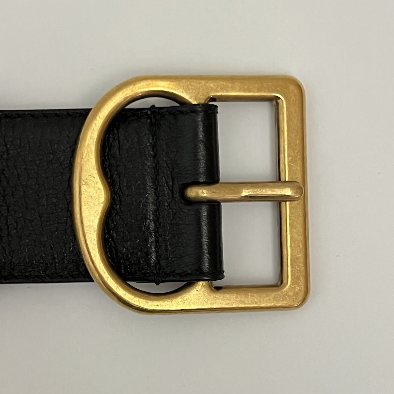 Yves Saint Laurent Rive Gauche Wide Leather Belt