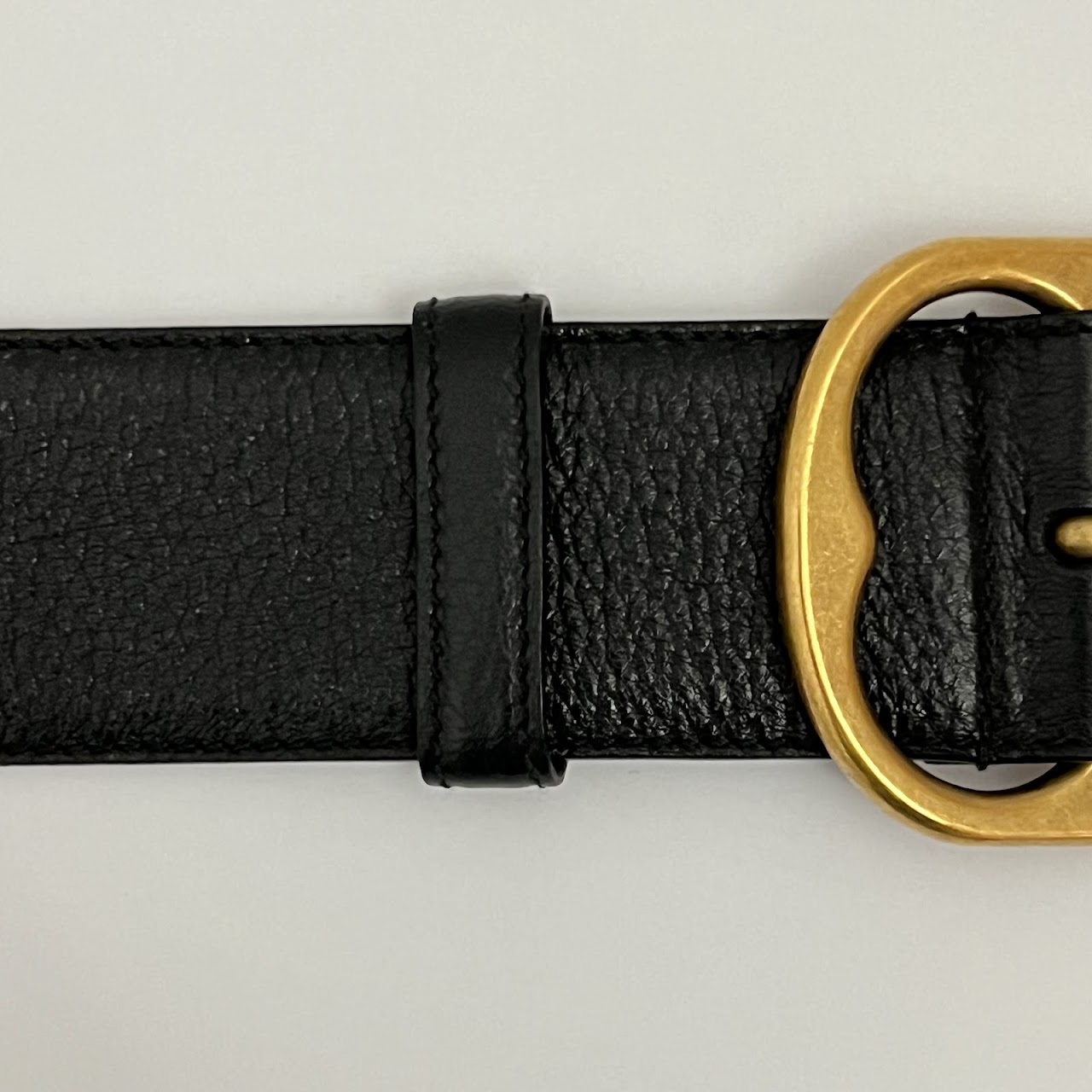 Yves Saint Laurent Rive Gauche Wide Leather Belt