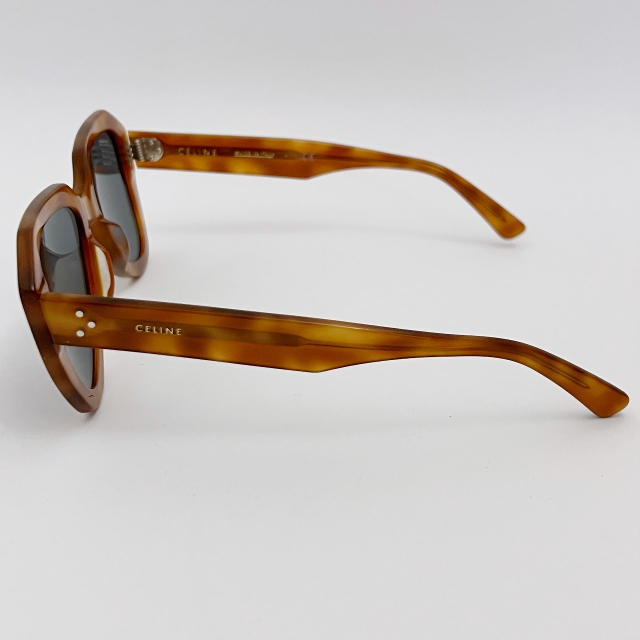 Céline Chunky Amber Tortoise Shell Sunglasses