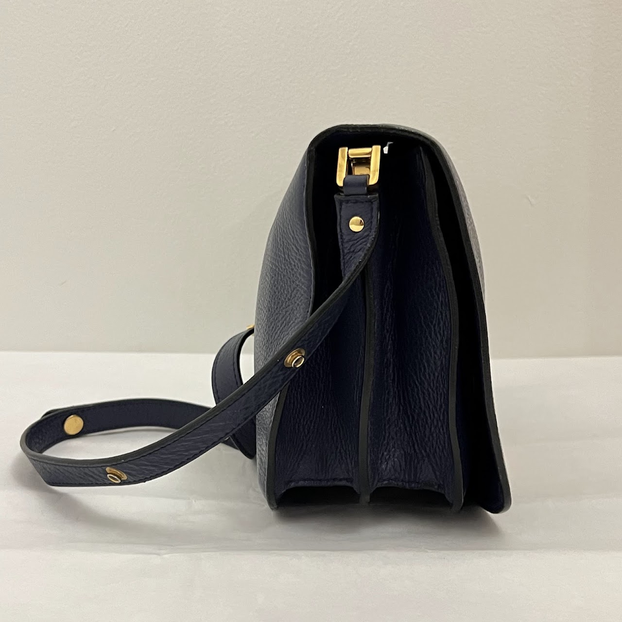 Marni Midnight Blue Leather Shoulder Bag