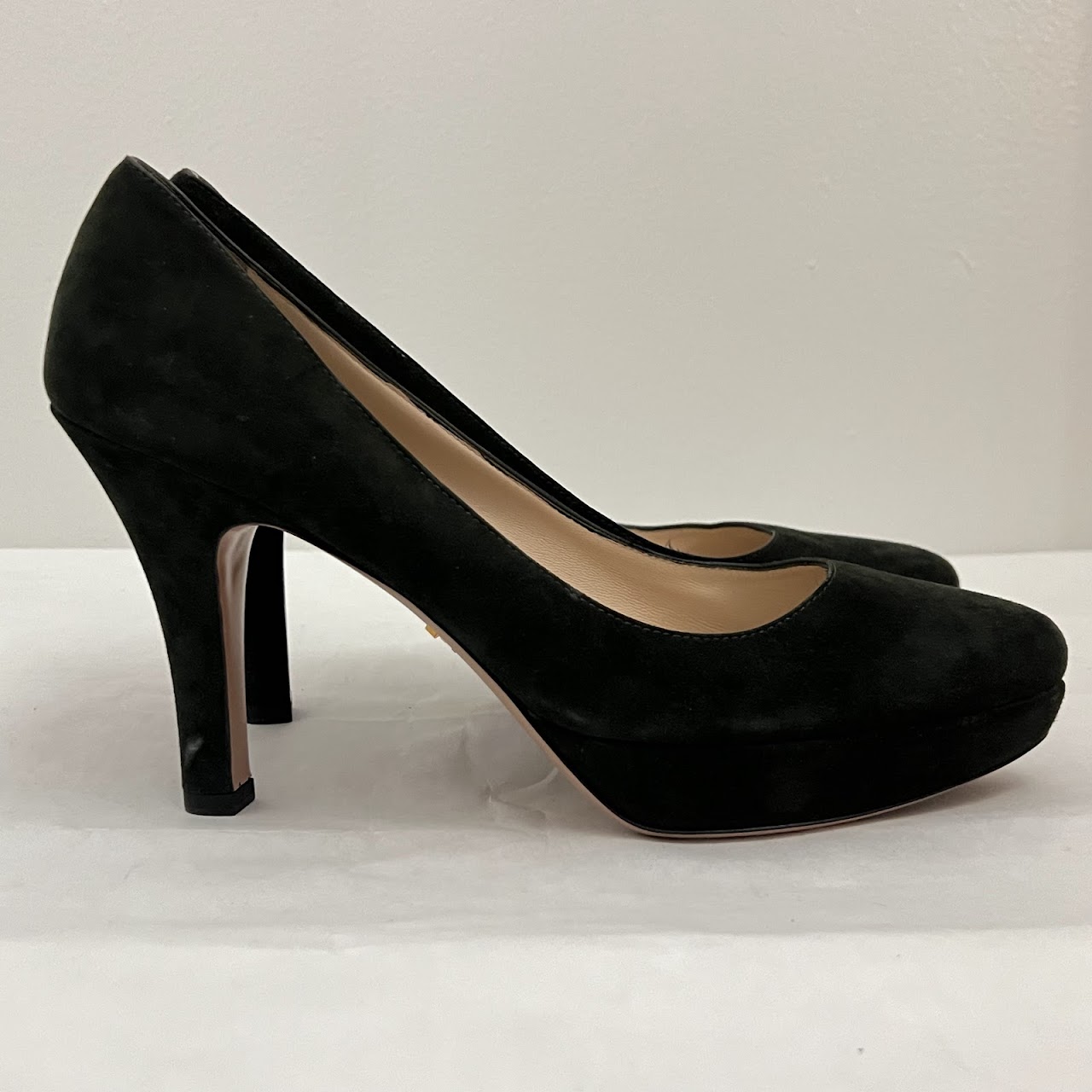 Prada Black Suede Pumps