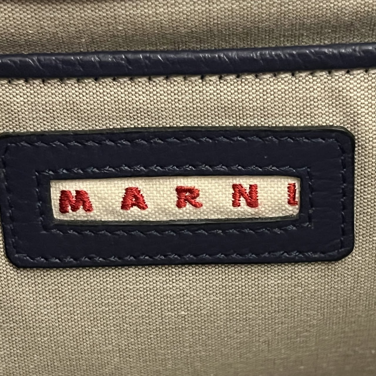 Marni Midnight Blue Leather Shoulder Bag