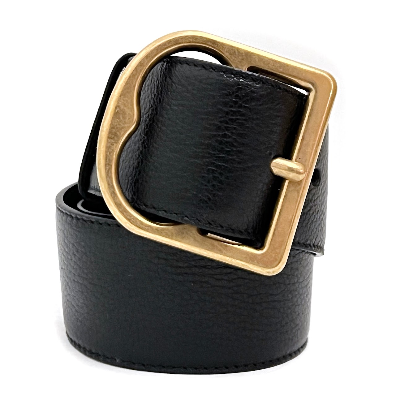 Yves Saint Laurent Rive Gauche Wide Leather Belt