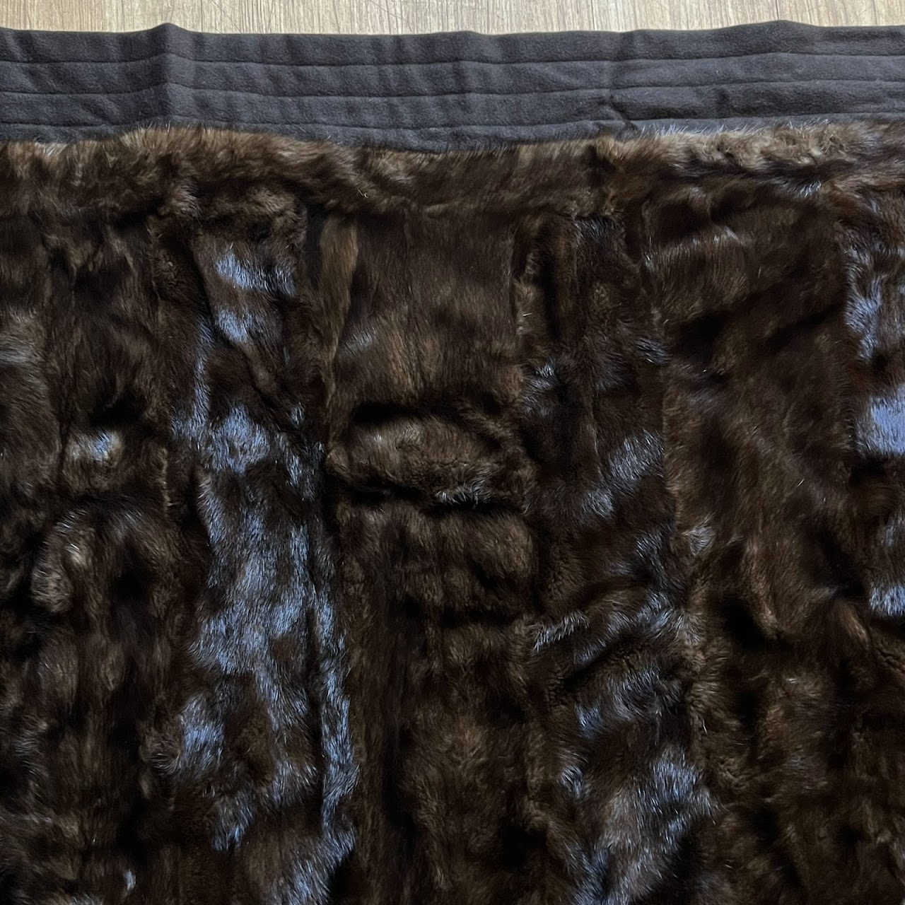 Loro Piana Cashmere and Mink Fur Throw Blanket