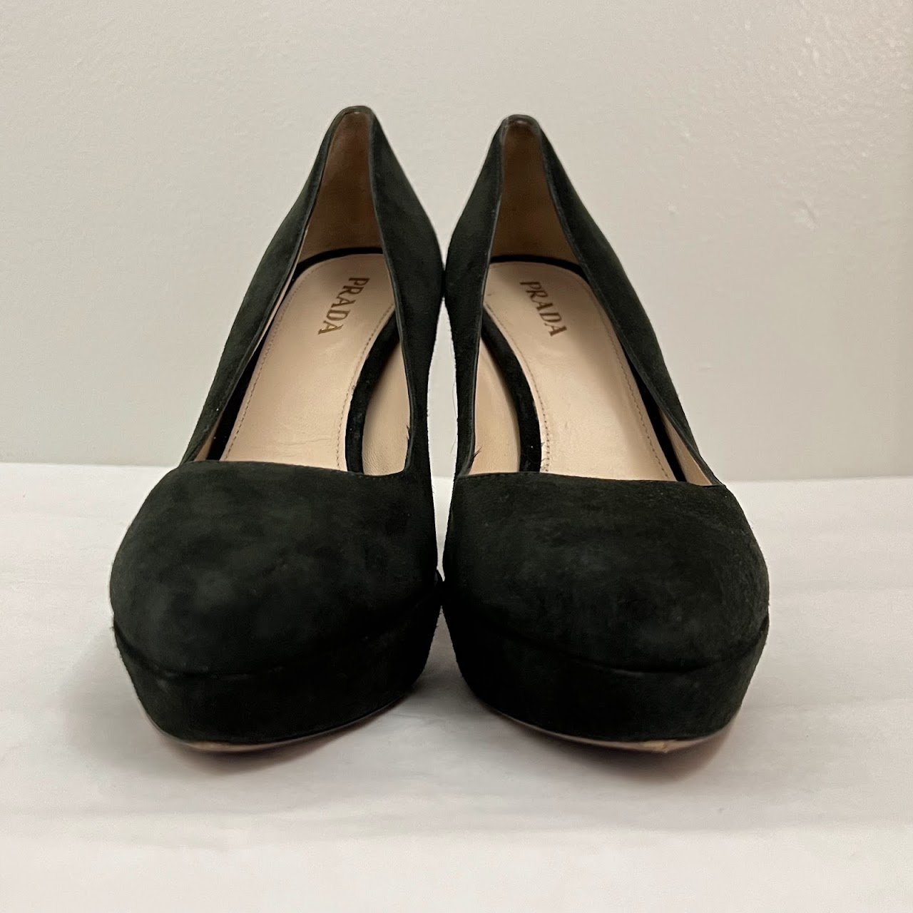 Prada Black Suede Pumps