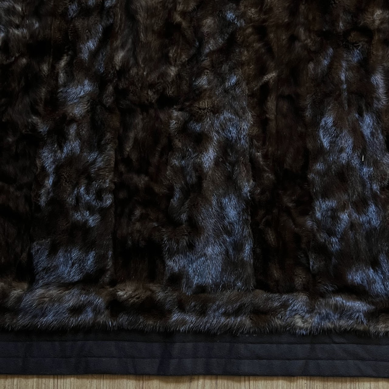 Loro Piana Cashmere and Mink Fur Throw Blanket