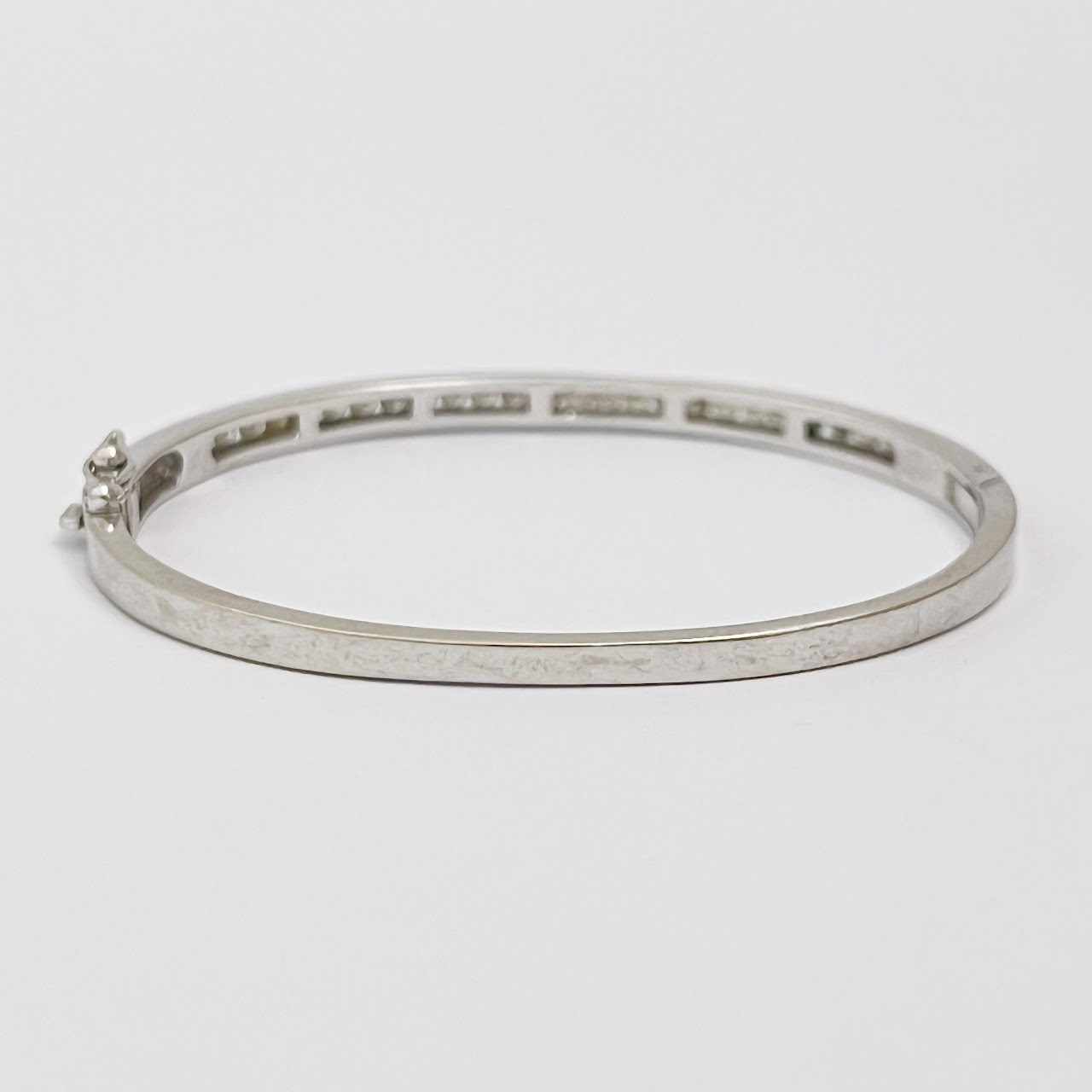 14K White Gold and Diamond Bracelet