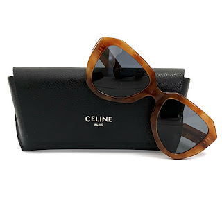 Céline Chunky Amber Tortoise Shell Sunglasses