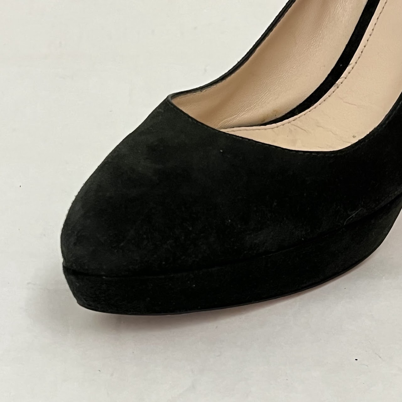 Prada Black Suede Pumps