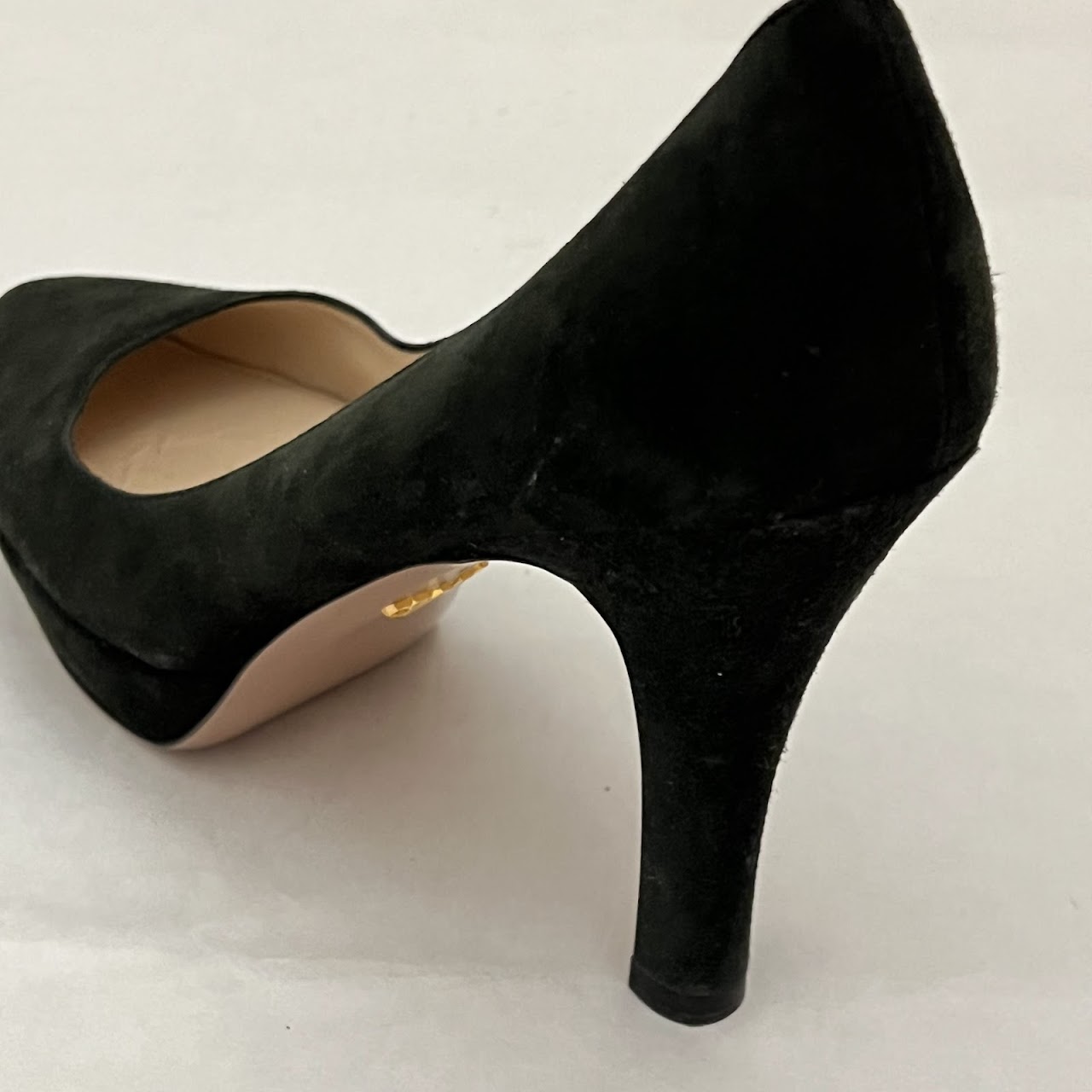 Prada Black Suede Pumps