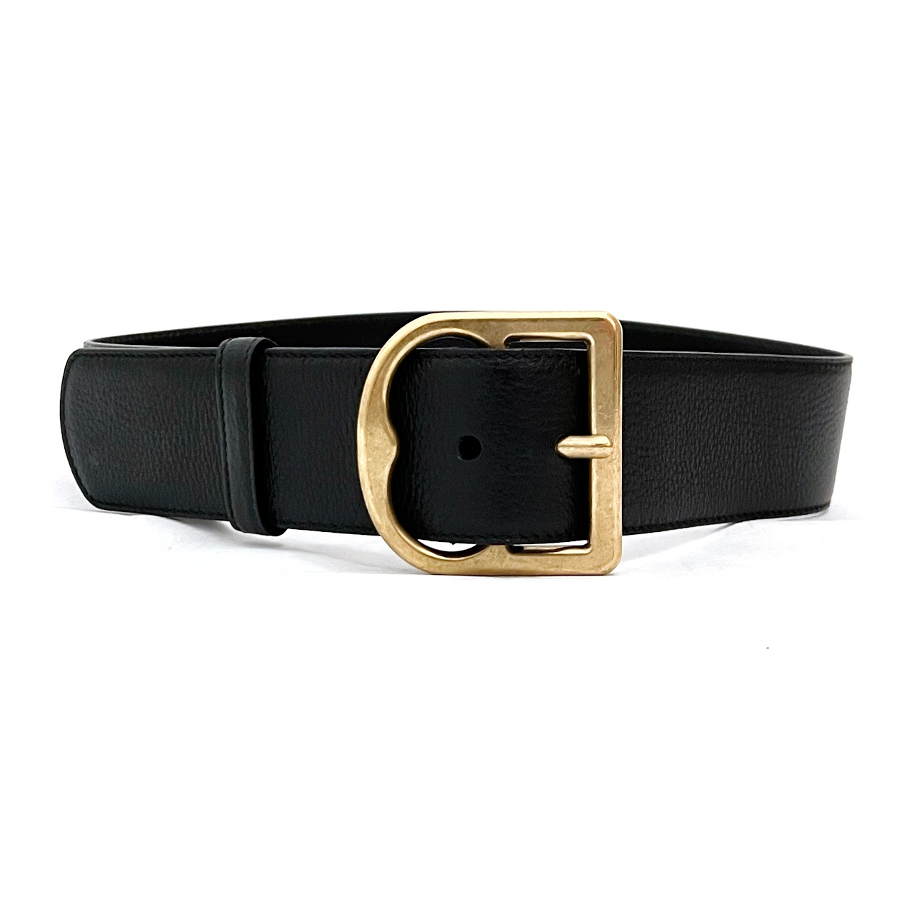 Yves Saint Laurent Rive Gauche Wide Leather Belt