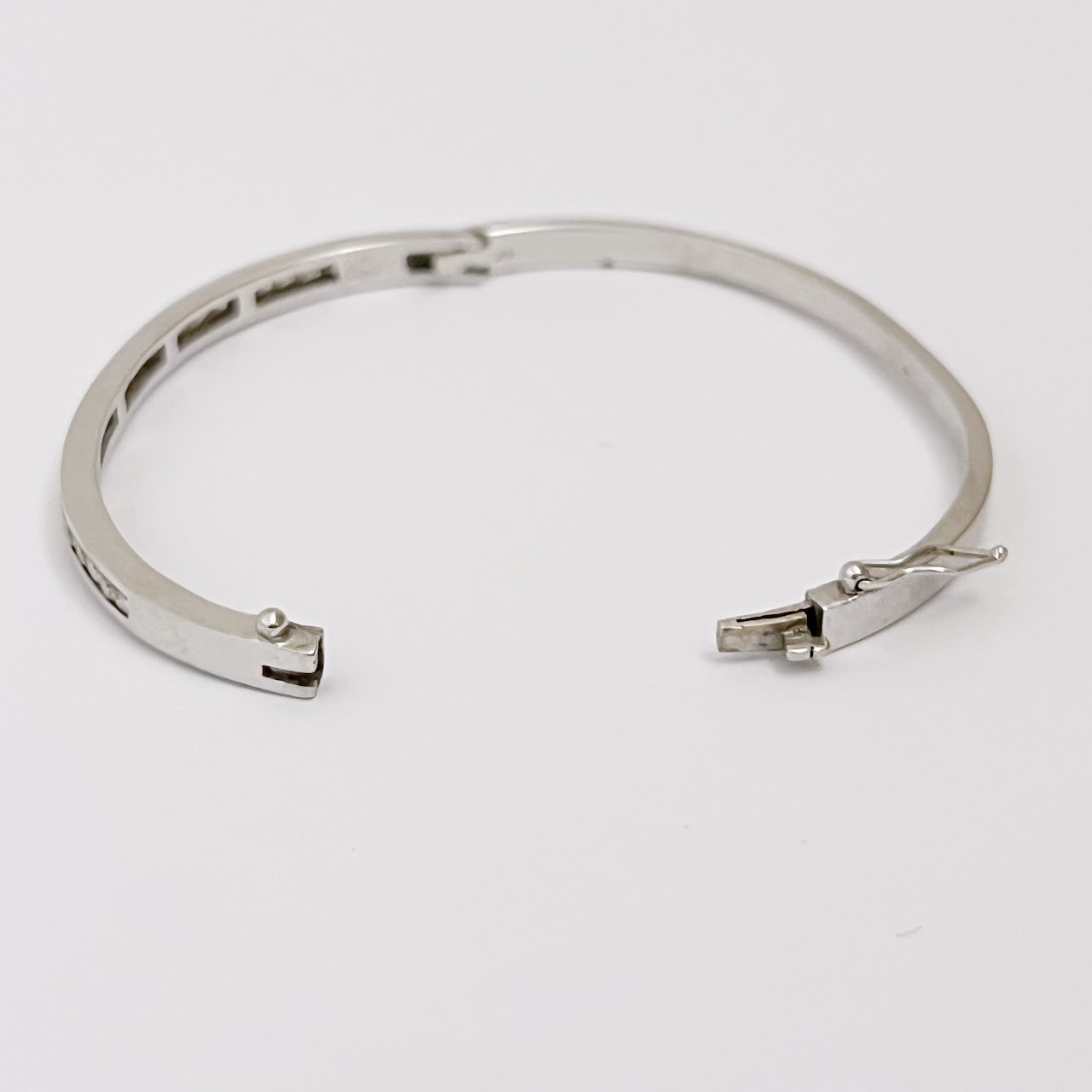 14K White Gold and Diamond Bracelet