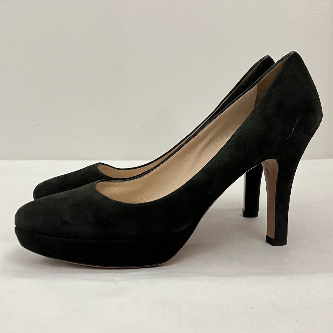 Prada Black Suede Pumps