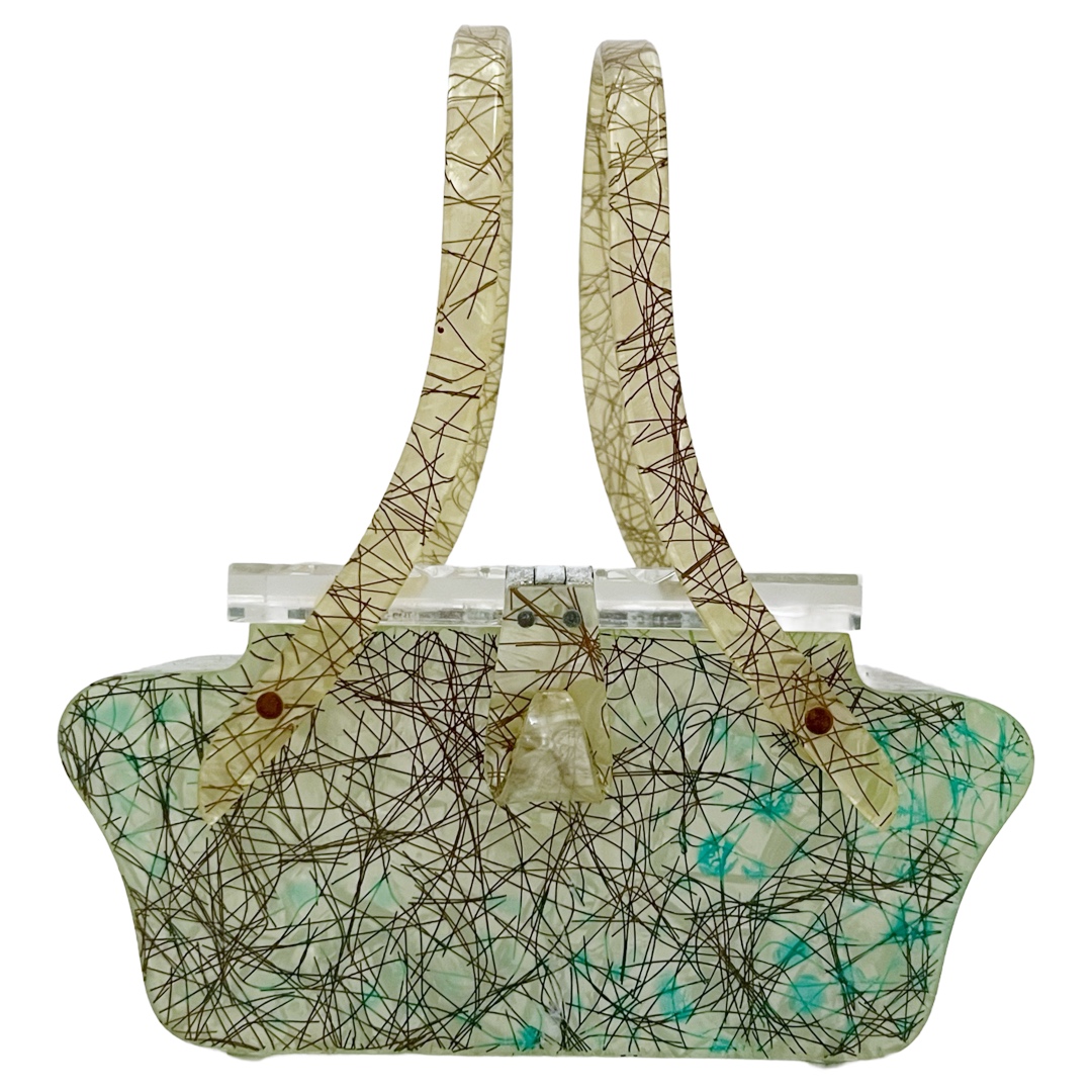 1960s Confetti Lucite Handbag