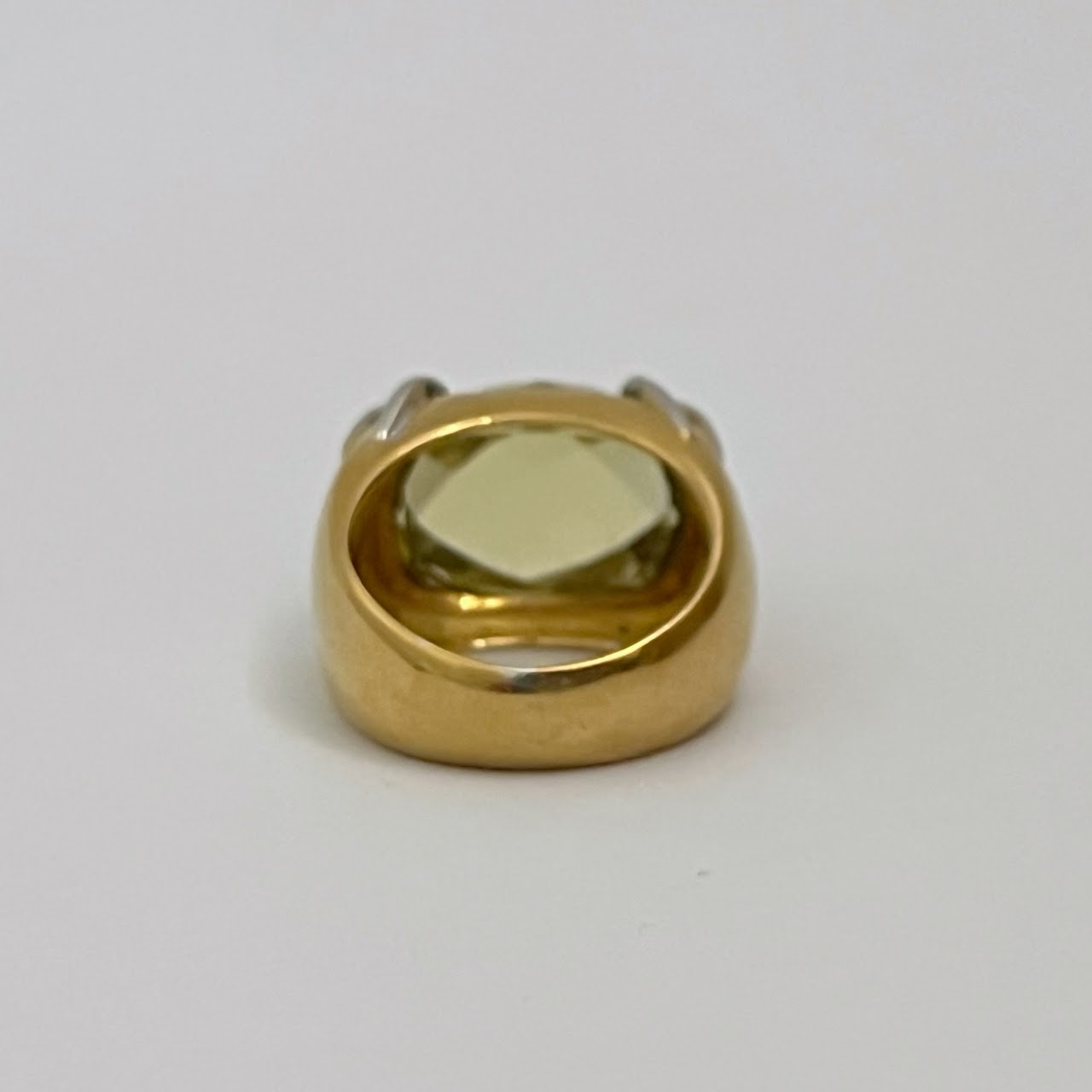 18K Bi-Color Gold and Peridot Ring