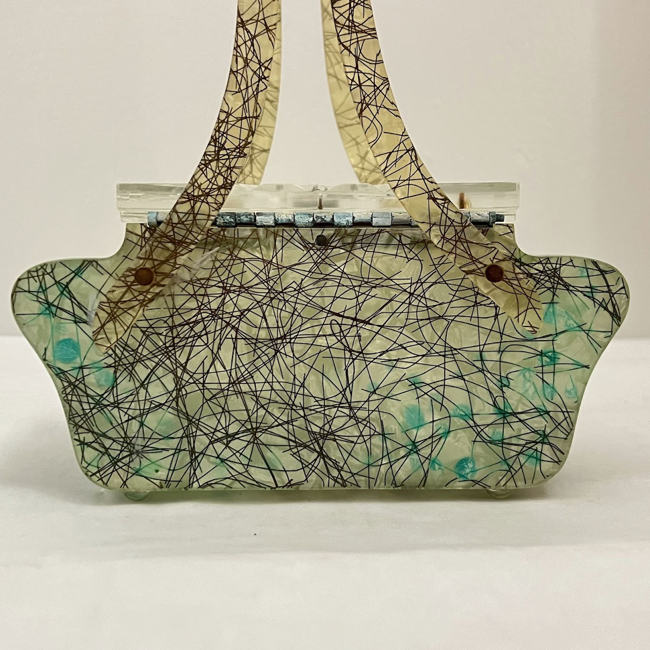 1960s Confetti Lucite Handbag