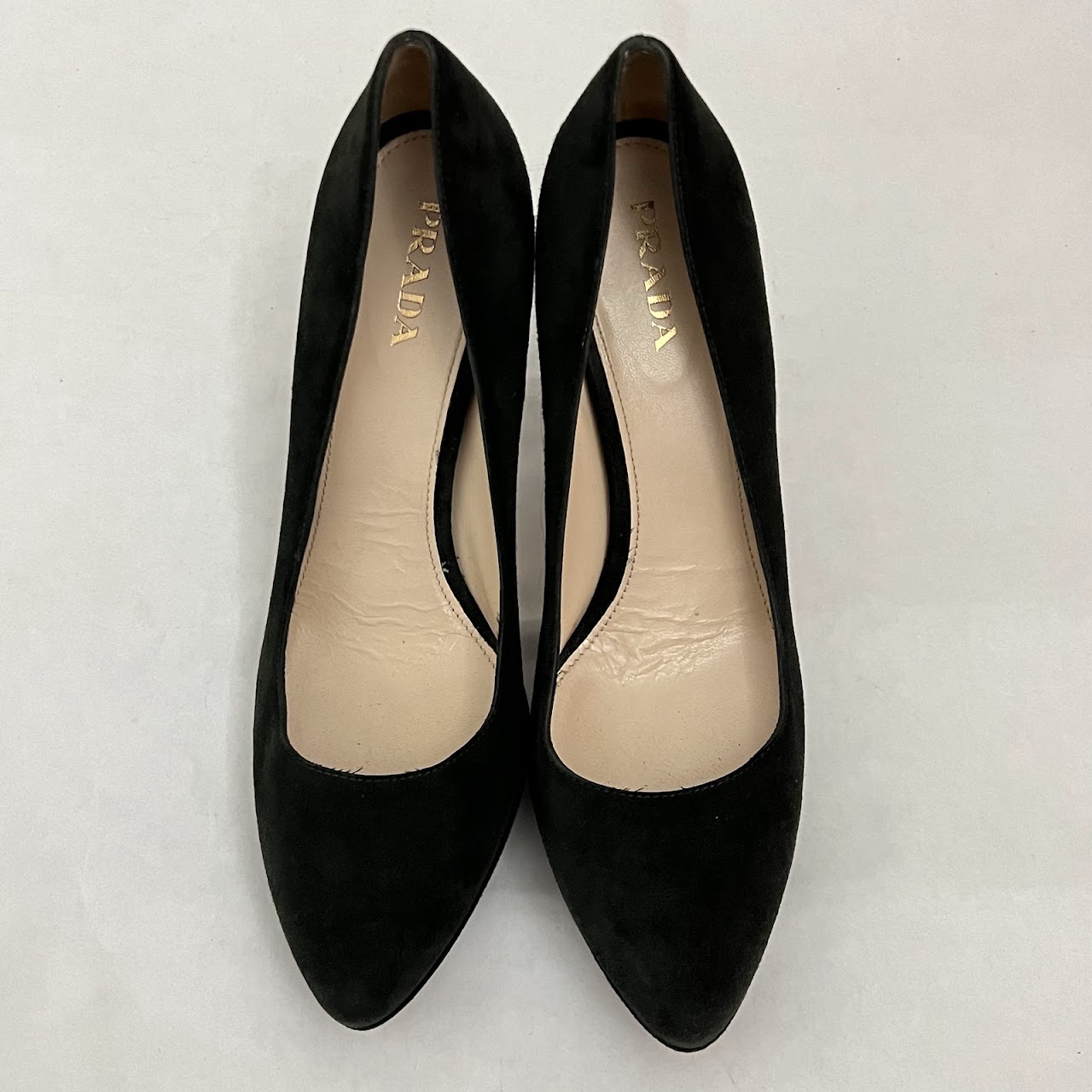 Prada Black Suede Pumps