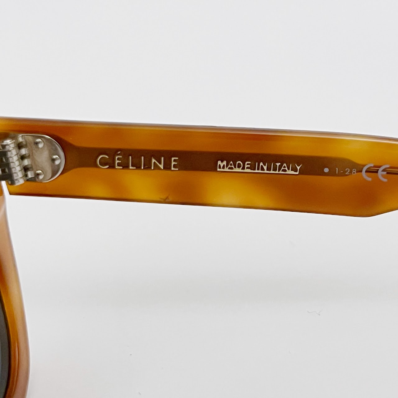 Céline Chunky Amber Tortoise Shell Sunglasses