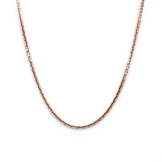 14K Gold Square Link Box Chain Necklace