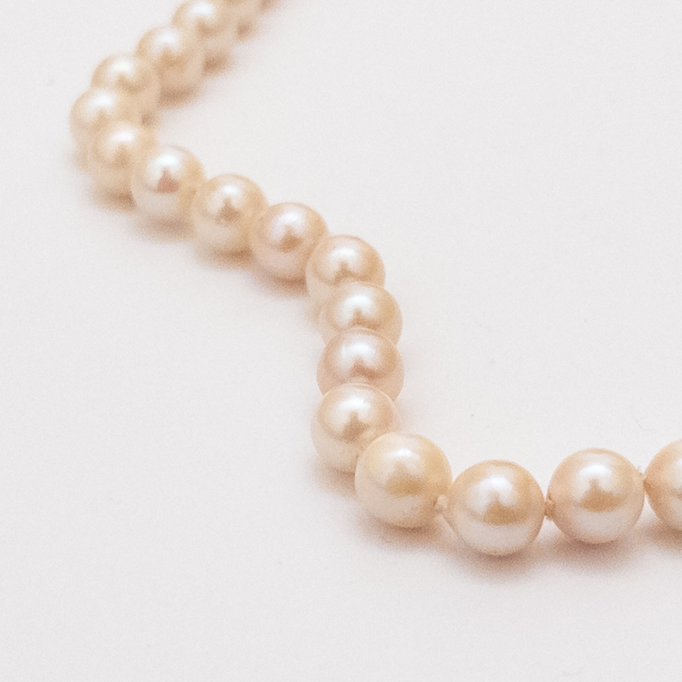 Faux Pearl and 14K Gold Strand Necklace