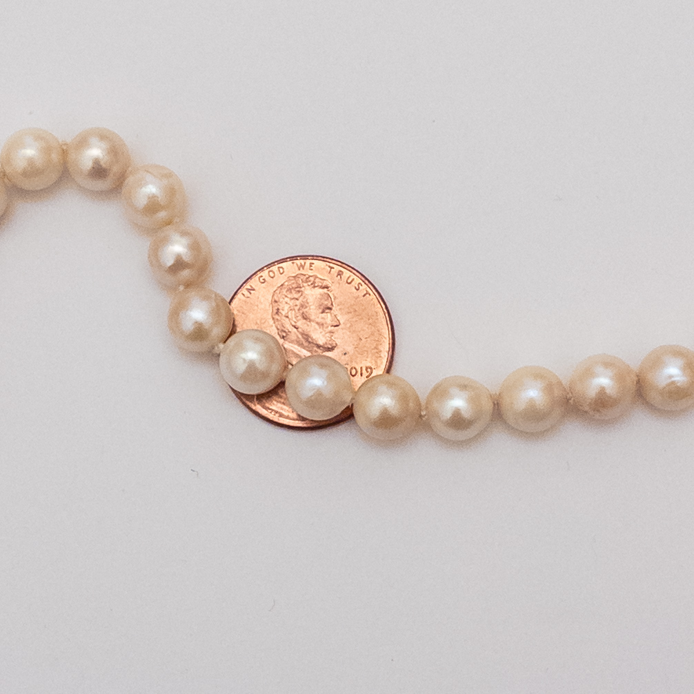 Faux Pearl and 14K Gold Strand Necklace