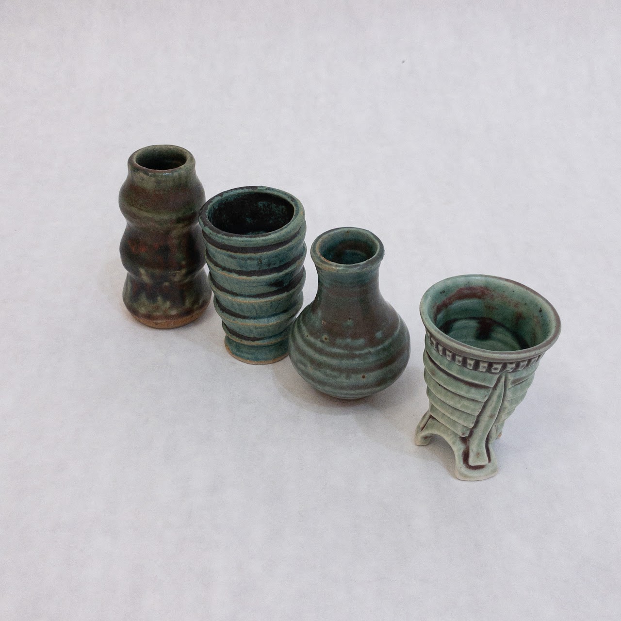 Ceramic Signed Bud Vase Lot