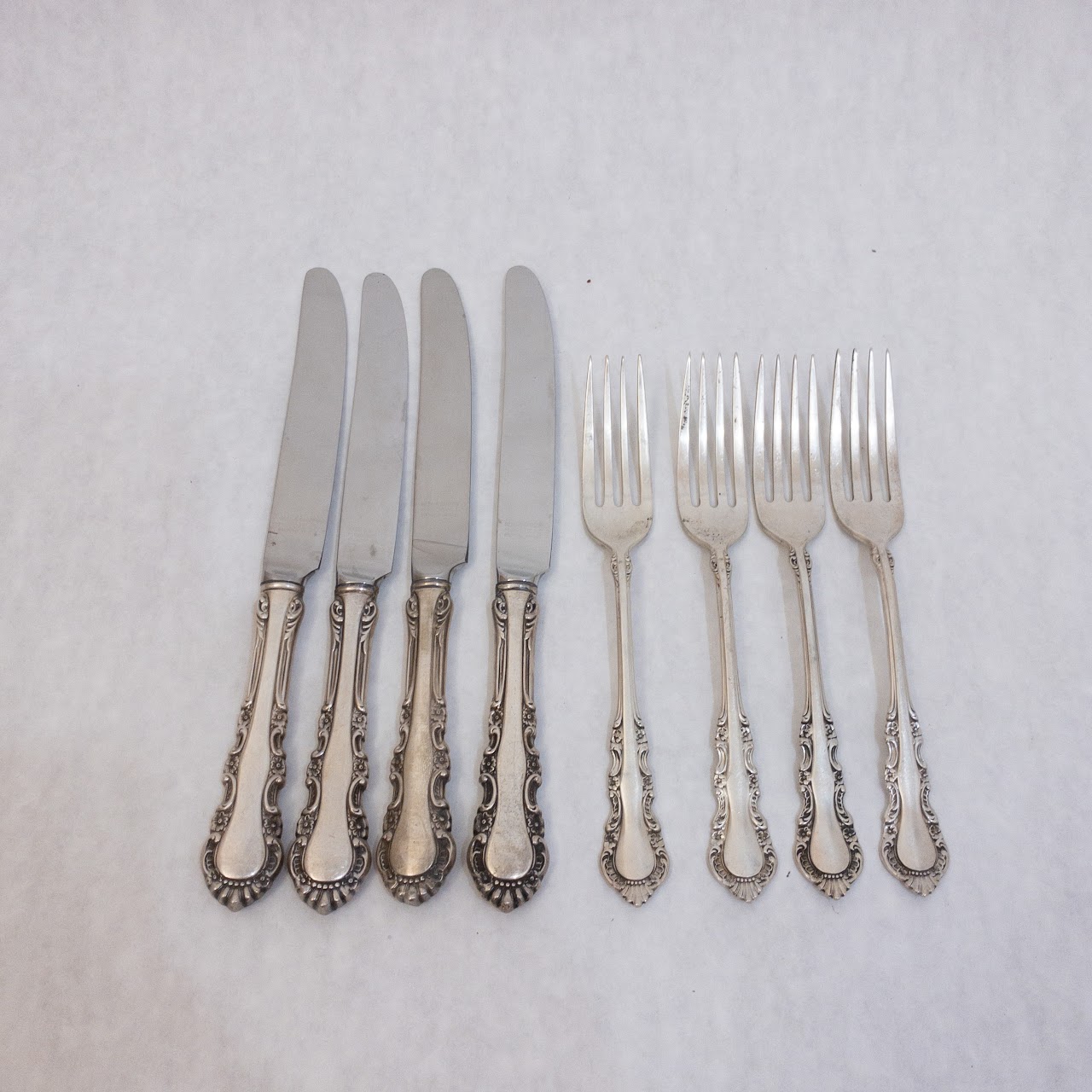 Sterling Silver & Mirror Steel Reed & Barton Knife & Fork Set