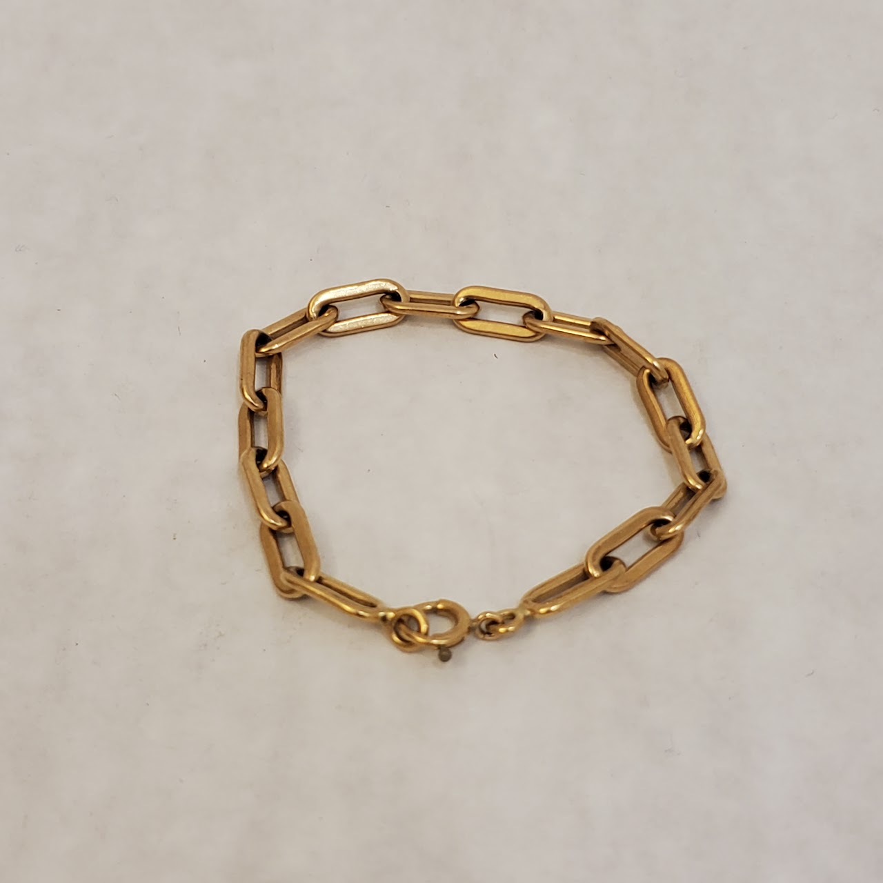 14K Gold Oval Link Bracelet