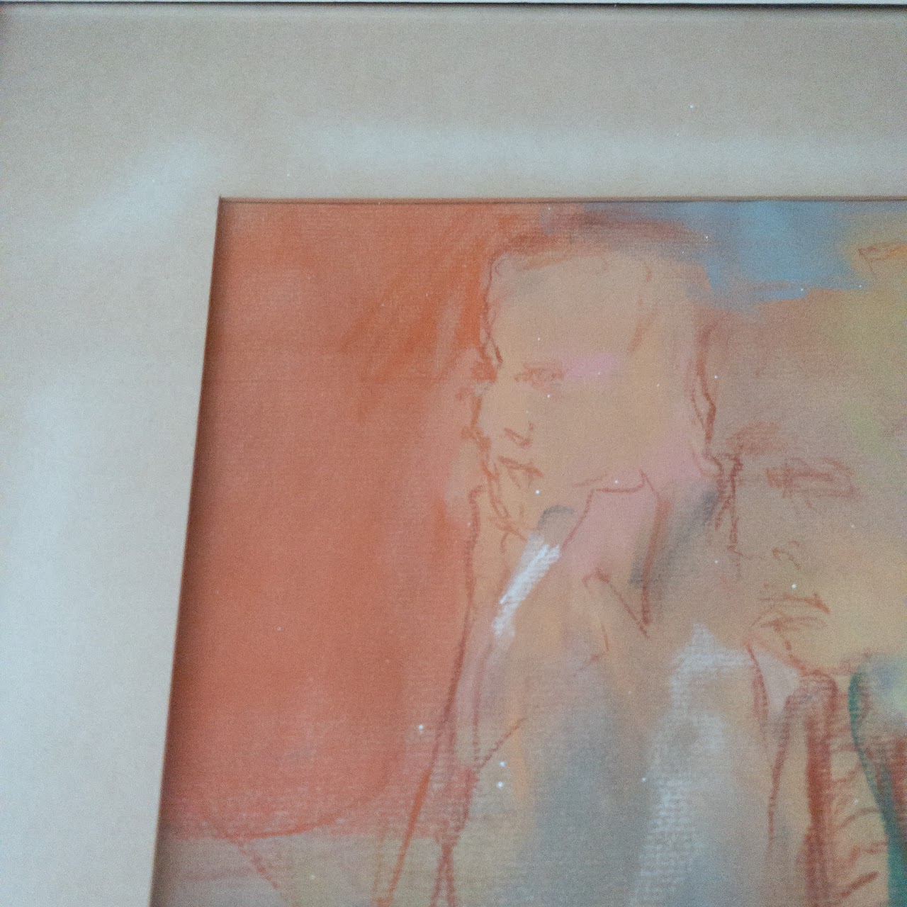 Linda Cross Signed Pastel Drawing