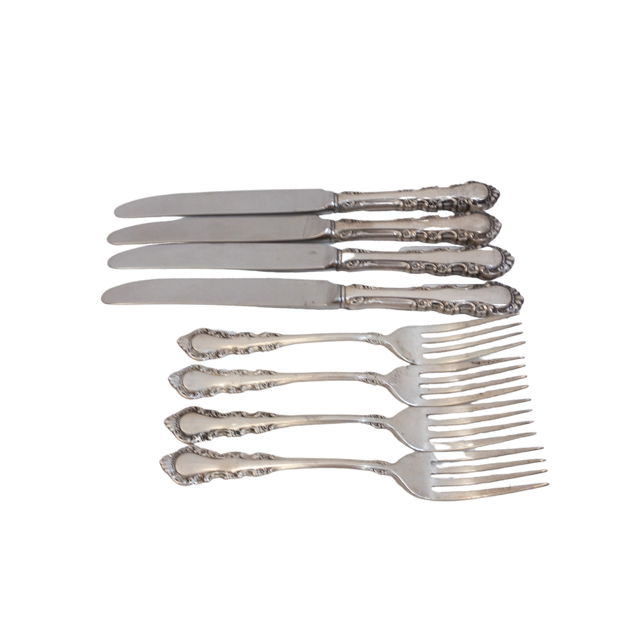 Sterling Silver & Mirror Steel Reed & Barton Knife & Fork Set