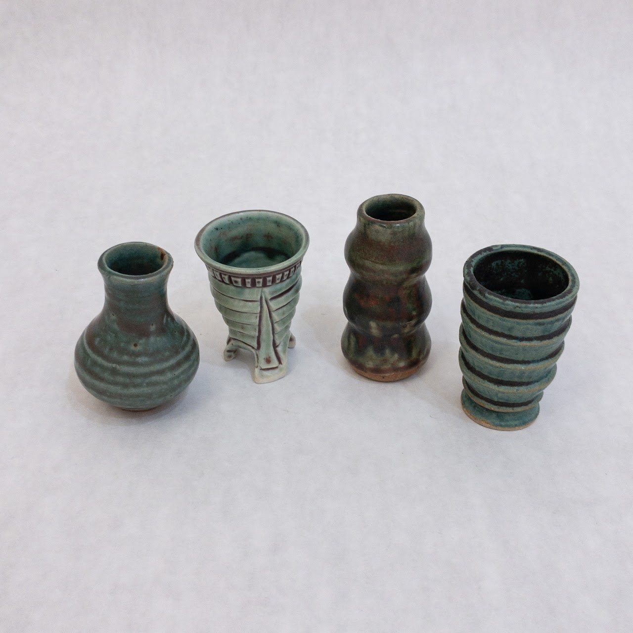 Ceramic Signed Bud Vase Lot